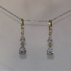 Laminated Gold Drop Earrings